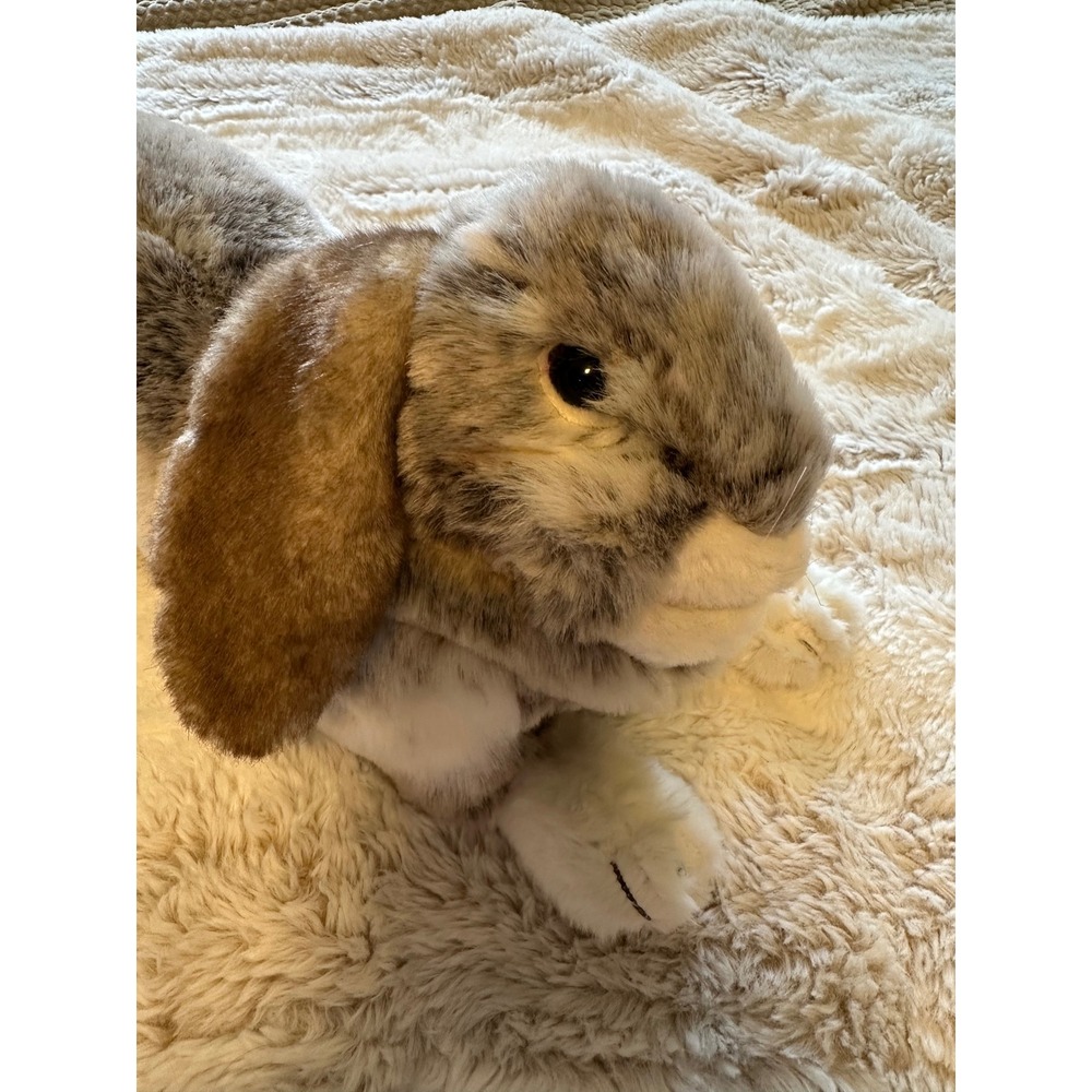 Folkmanis Holland Lop Rabbit Hand Puppet Easter 2015 Brown Grey Plush 16 inch
